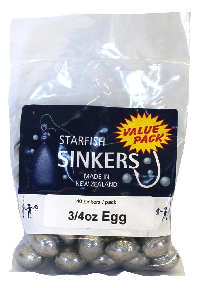 Starfish Egg Sinkers Value Pack 3/4oz Qty 40