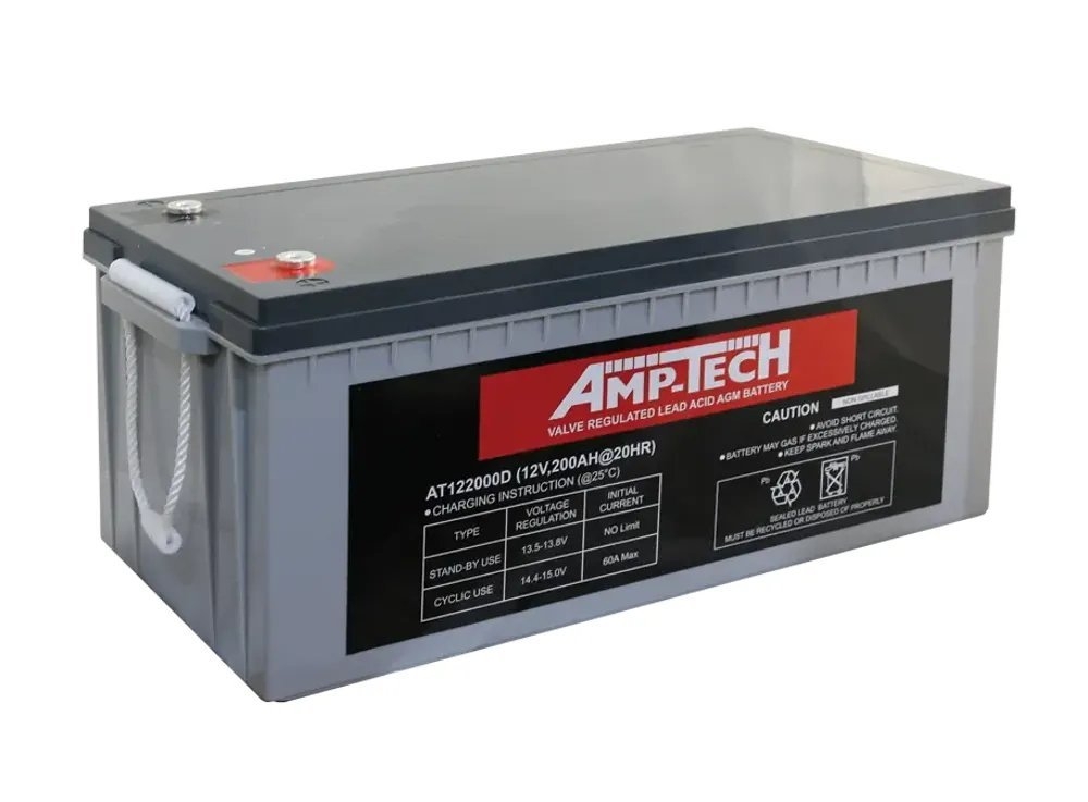 AMP-Tech AT122000D AGM Deep Cycle Battery 12V 200Ah