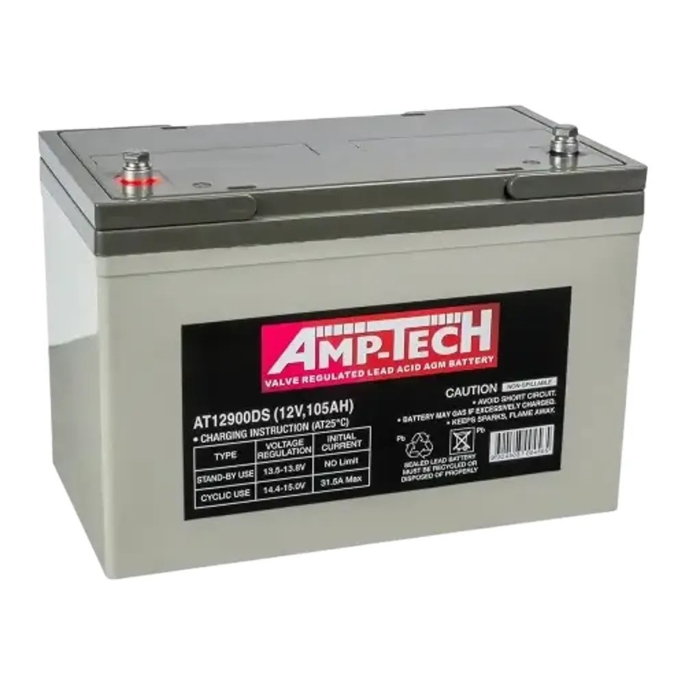 AMP-Tech AT12900DS AGM Deep Cycle Battery 12 V 105Ah