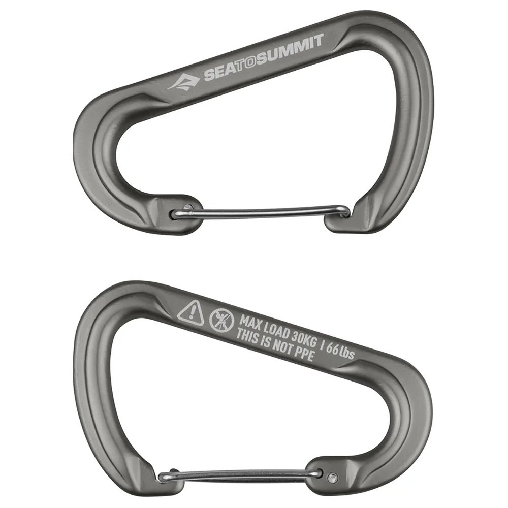 Sea to Summit Aluminium Accessory Carabiner Large Grey 2-Pack