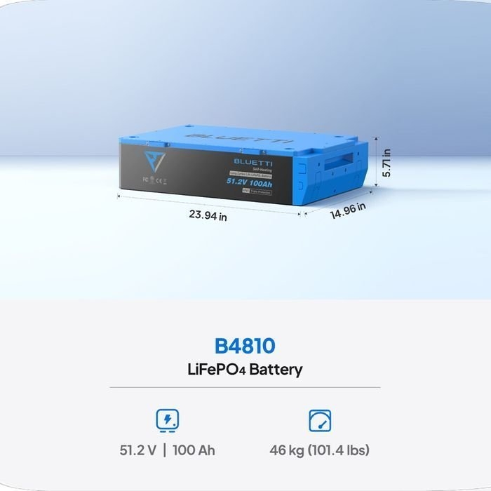 BLUETTI LiFePO4 Battery 51.2V 100Ah