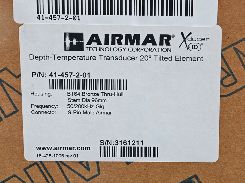 Airmar B164 Tilted Bronze Thru-Hull Transducer 1kW 20 Degree Tilt