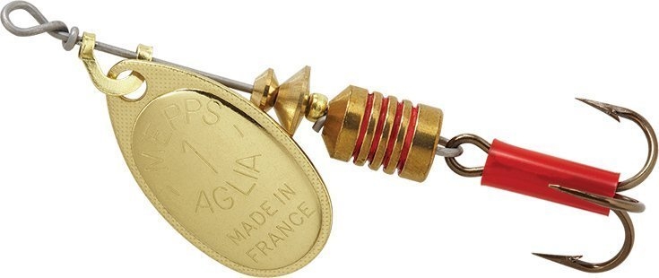Mepps Aglia Spinner Lure No.1 Gold Treble Hook