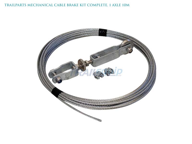 Trailparts Complete Mechanical Cable Brake Kit 1 Axle 10m