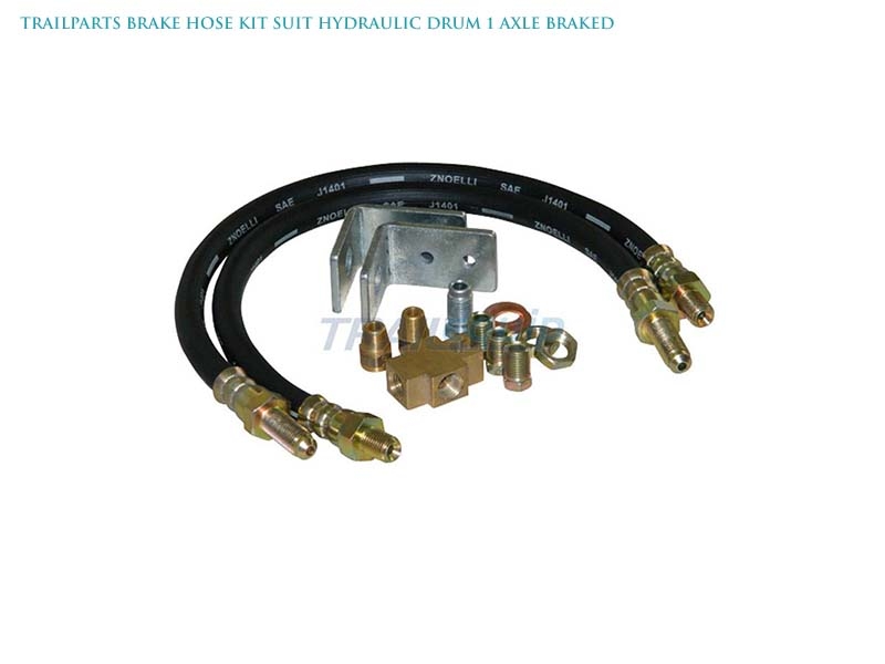 Trailparts Brake Hose Kit for Hydraulic Drum 1 Axle Braked