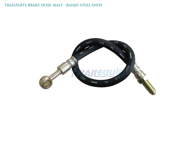Trailparts Brake Hose Male - Banjo Steel Ends