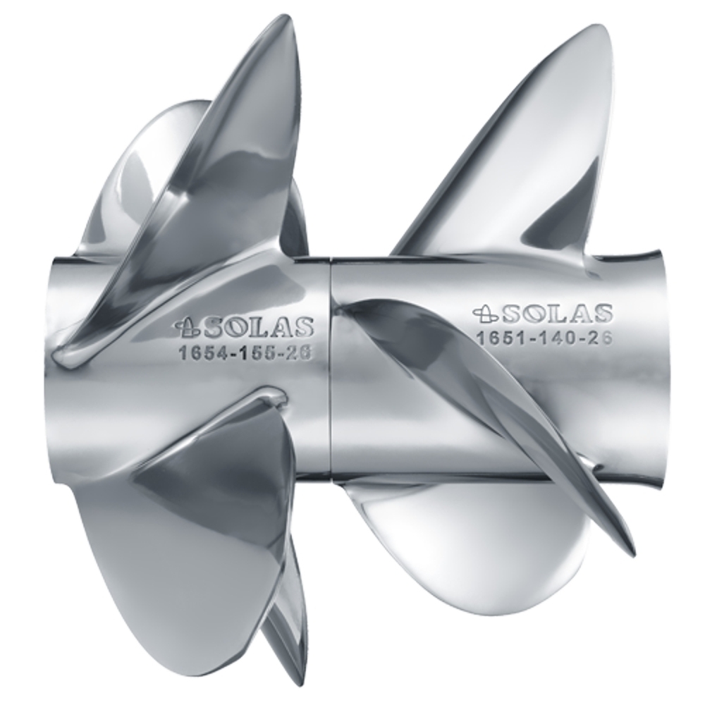 SOLAS 1654-160-21 B3 Dual Prop Front Propeller Mercruiser Bravo III Stainless Steel 21 Front (B3F) Propeller