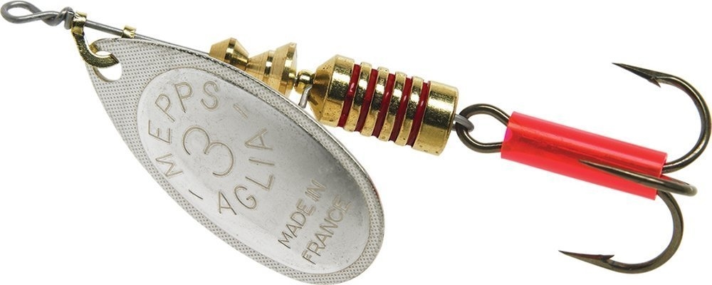 Mepps Aglia Spinner Lure No.3 Silver Treble Hook