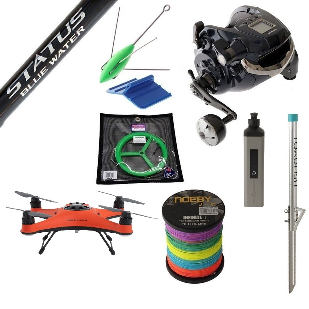 Swellpro FD1S Shimano Forcemaster Electric Drone Fishing Package 8ft 24kg 2pc