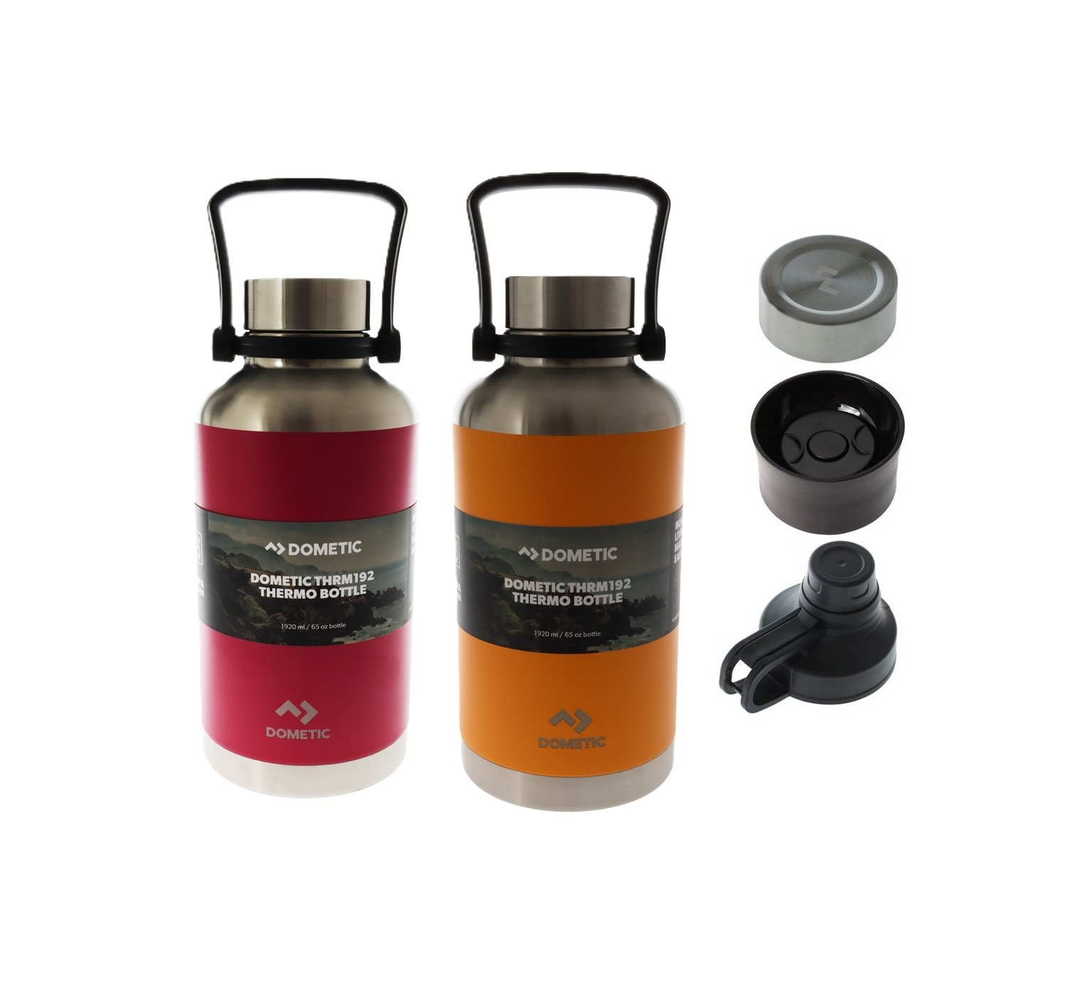Dometic Thermo Insulated Water Bottle 1920ml with Lid Attachments