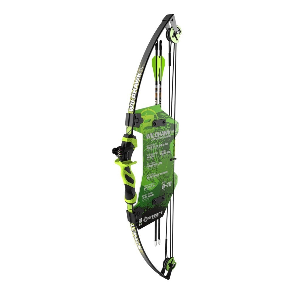 Barnett Wildhawk G3 Compound Bow and Arrow Set Green