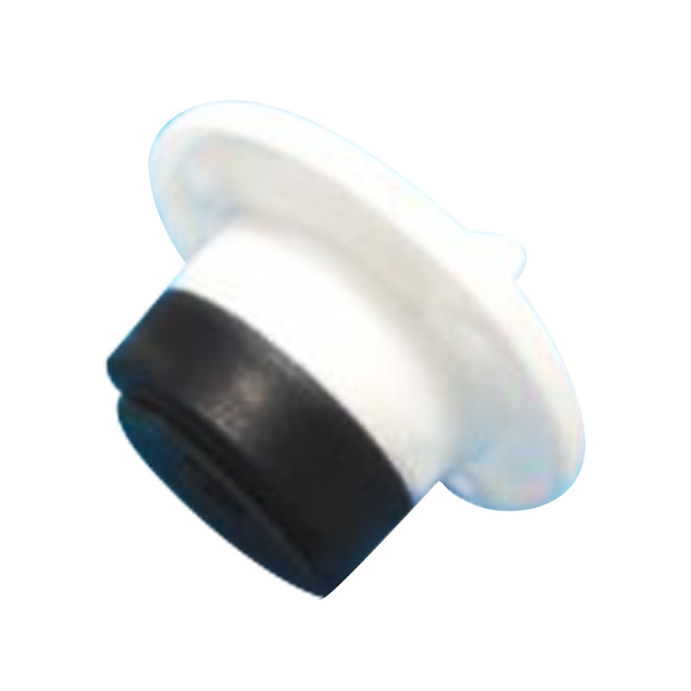 White Self Bailer/Scupper with Screw In Plug Fit to Interior of Hull