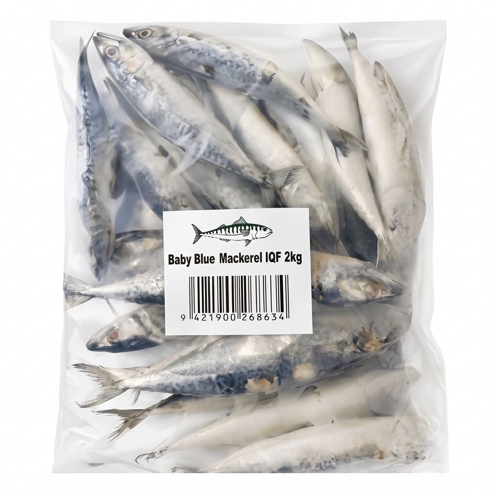 Pendarves Baby Blue Mackerel Freeflow Frozen Bait 2kg