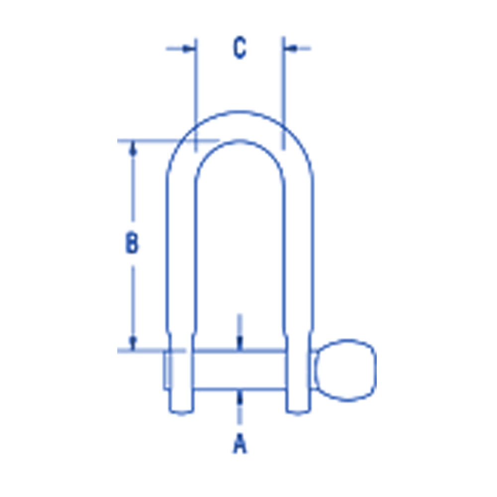 Ronstan RF616 316SS D Shackle 18x11mm