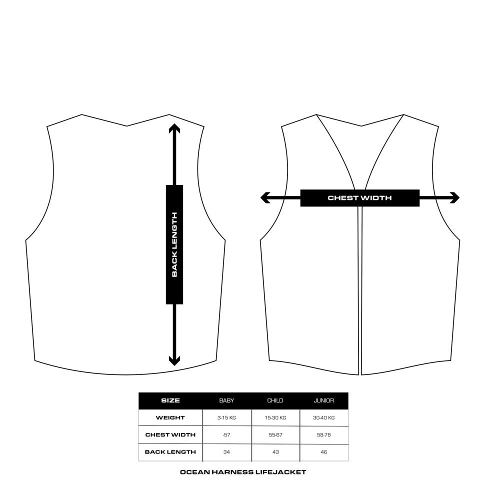 Baltic Ocean Harness Junior Life Jacket UV Yellow 30-40kg