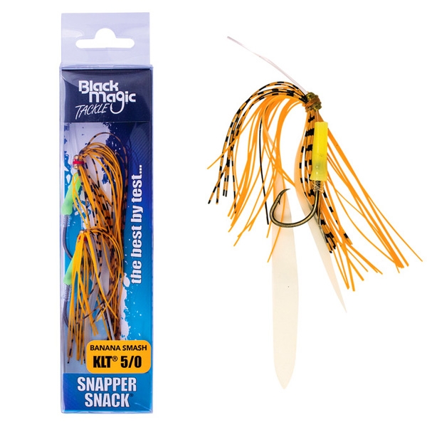 Black Magic Snapper Snack Skirted Flasher Rig 5/0 Banana Smash