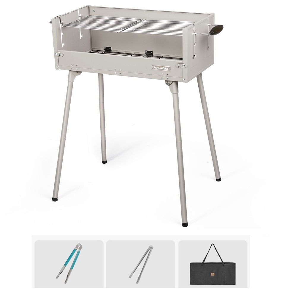 Naturehike Folding Charcoal BBQ Grill with Tongs and Storage Bag