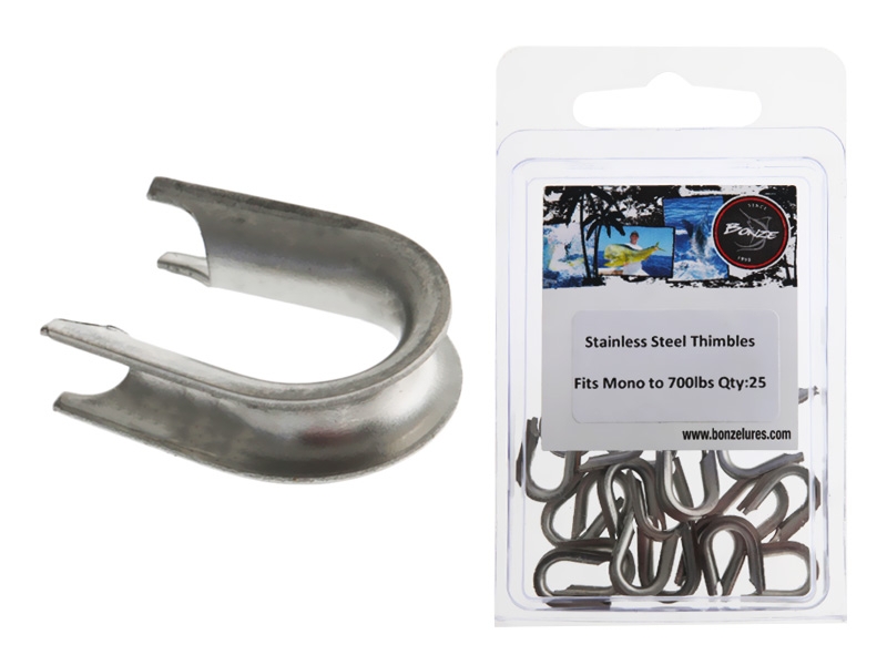 Bonze Stainless Steel Thimbles Fit Up to 700lb Mono Qty 25