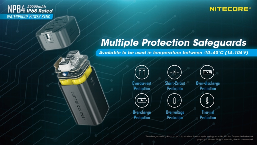 Nitecore NPB4 Waterproof Power Bank 20000MAH