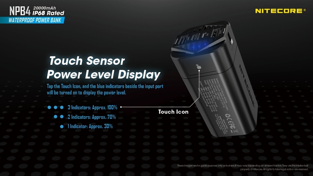 Nitecore NPB4 Waterproof Power Bank 20000MAH