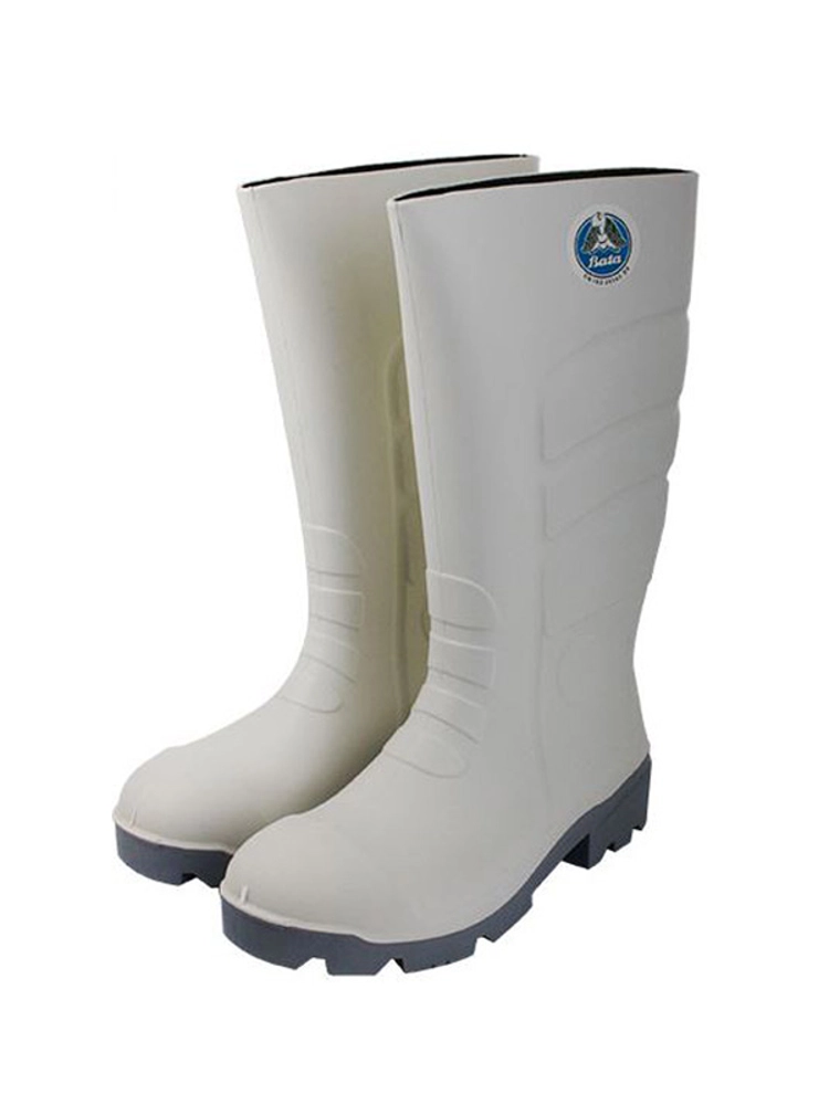 Buy Bata Worklite Anti-Slip Safety Gumboots White Grey UK11 online