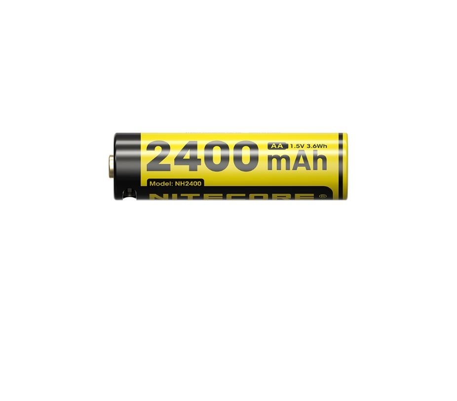 NITECORE NH2400 Rechargeable AA Li-Ion Battery 2400mAh 1.5V 4-Pack Kit