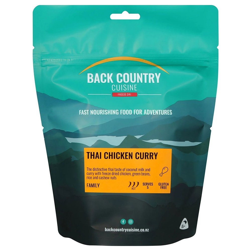 Back Country Cuisine Freeze Dried Meal Thai Chicken Curry Family 440g