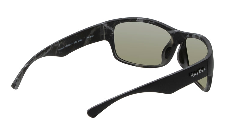 Ugly Fish Tornado PPH8111 Polarised Sunglasses Matte Black Frame Yellow/Smoke Photochromic Lens