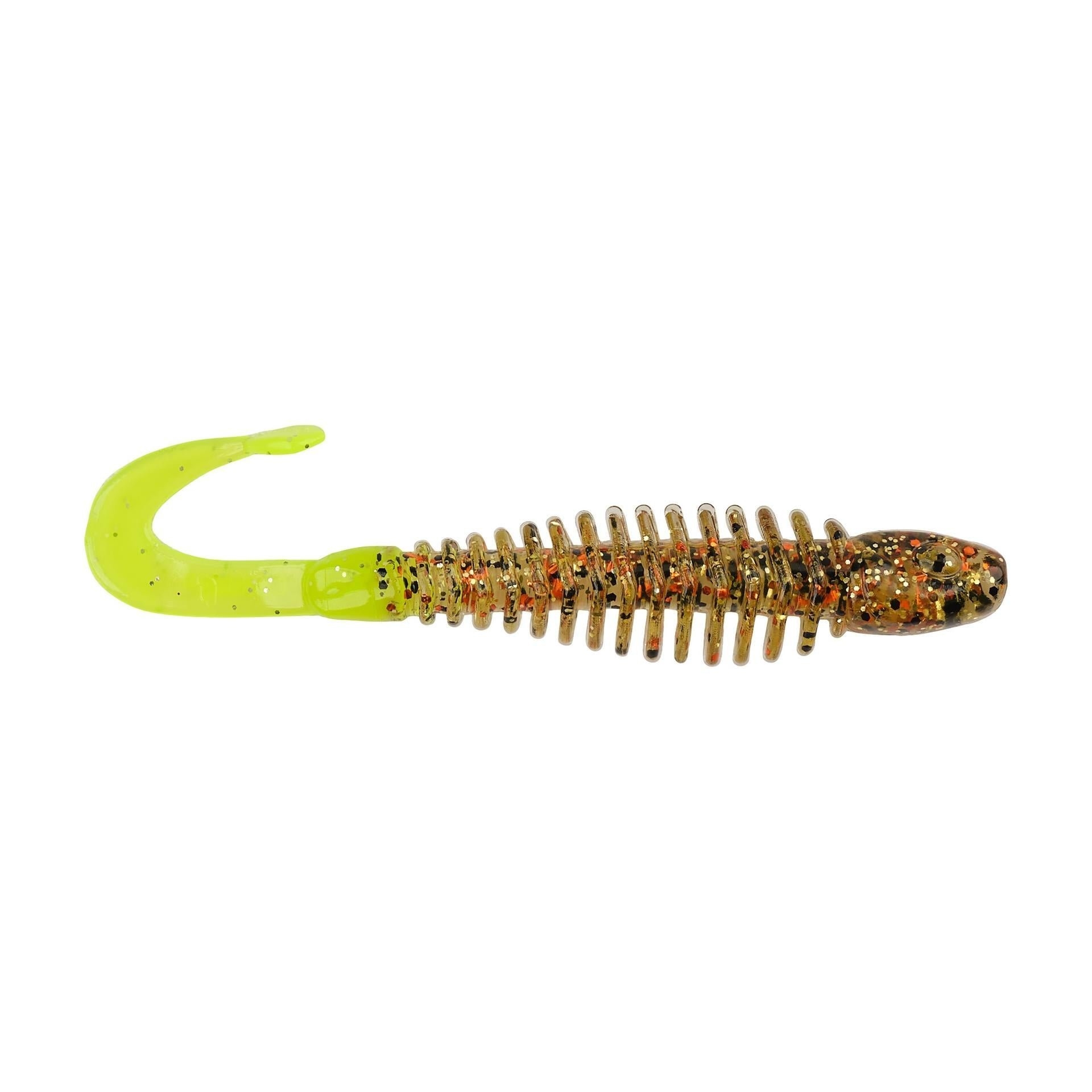 Berkley PowerBait Curly Bones 3in Gold Cracker/Chartreuse