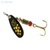 Mepps Black Fury Spinner Lure No.3 7g Yellow Treble Hook