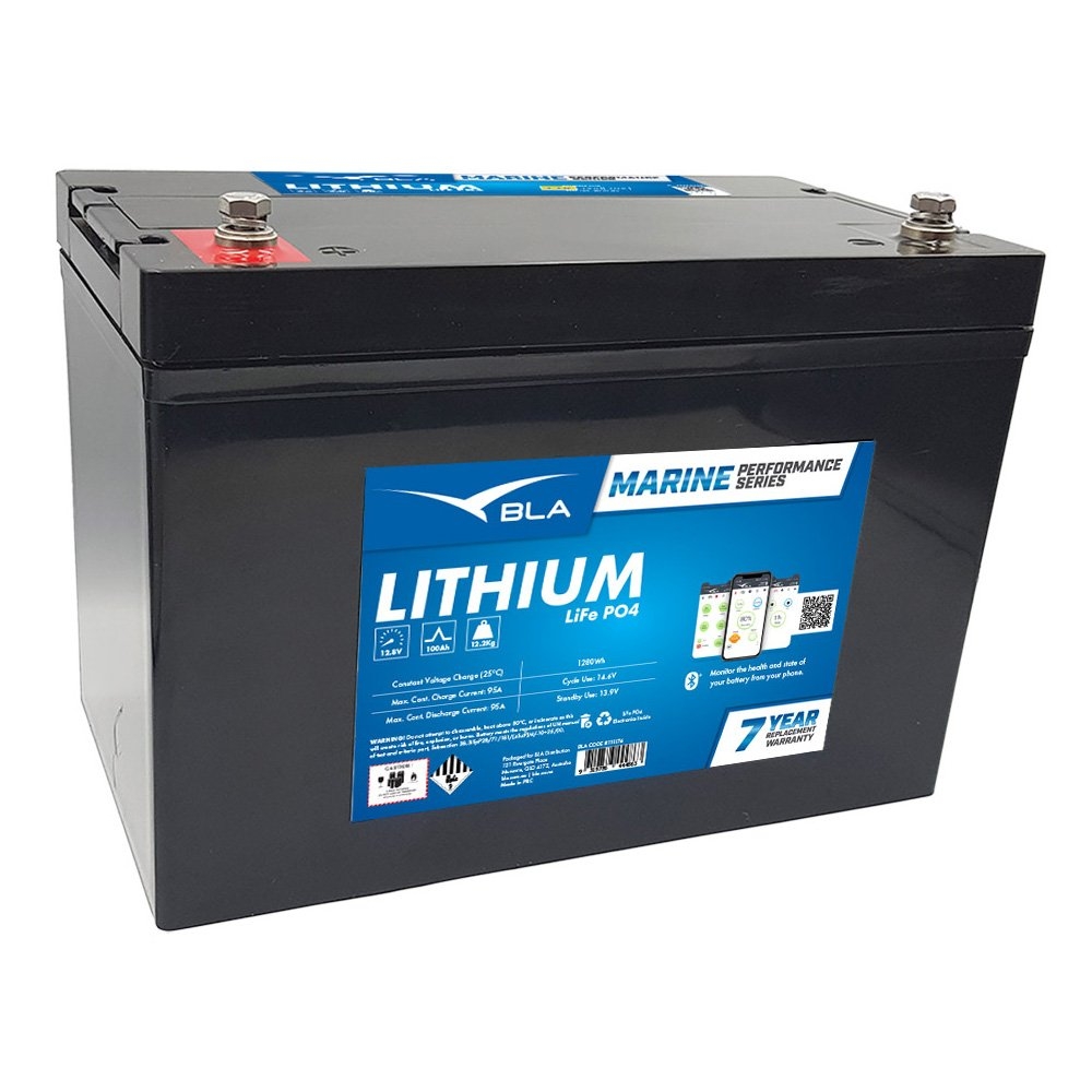BLA Marine Performance LiFePO4 Lithium Battery 12V 100Ah Bluetooth