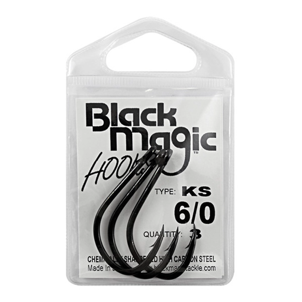 Black Magic KS Extra Strong Hooks Small Pack 6/0 Qty 3 Black Magic KS Extra Strong Hooks Small Pack 6/0 Qty 3