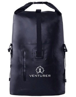 Venturer Waterproof Roll Top Dry Backpack 22L Black
