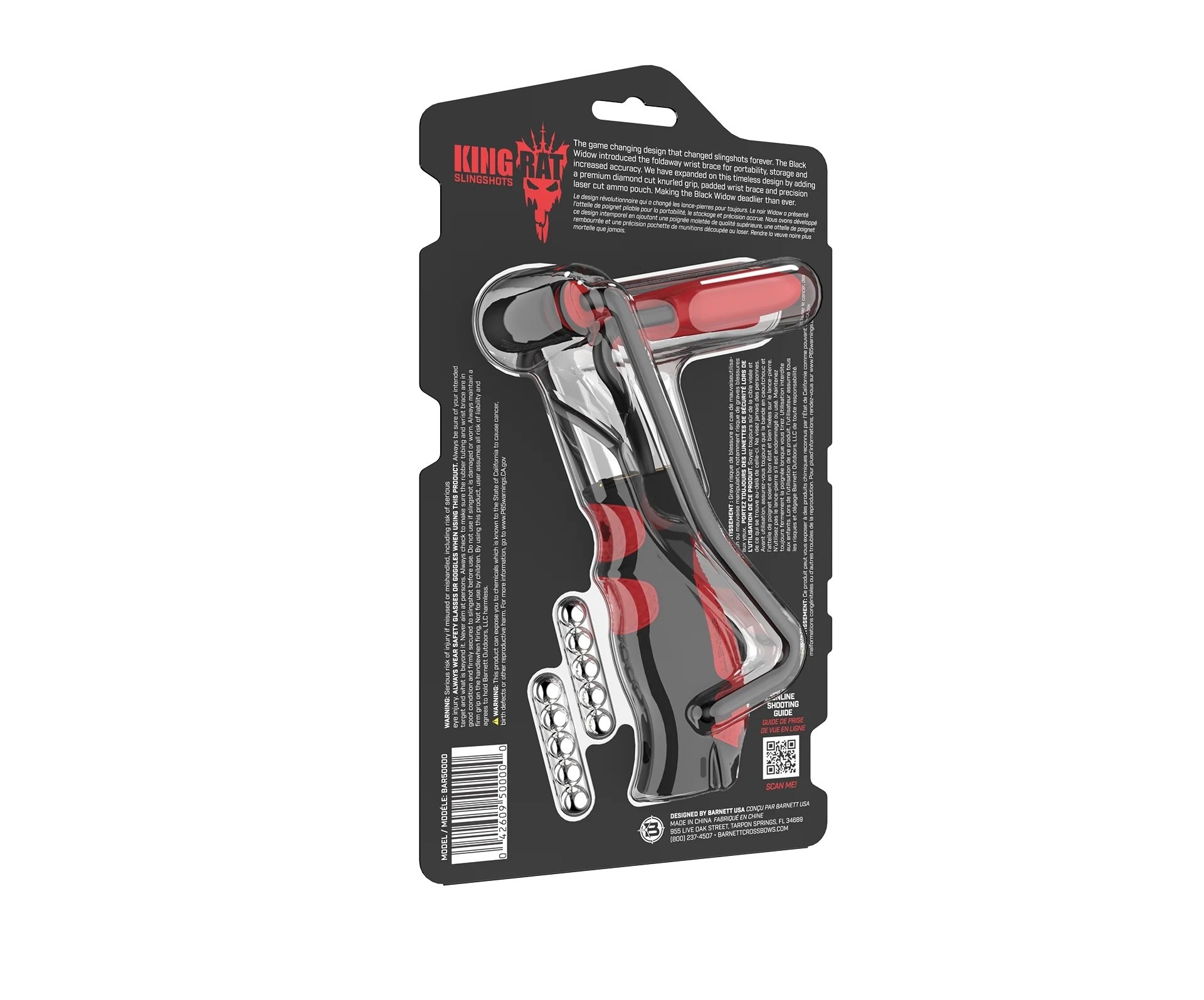 Barnett Black Widow Slingshot with Textured Grip