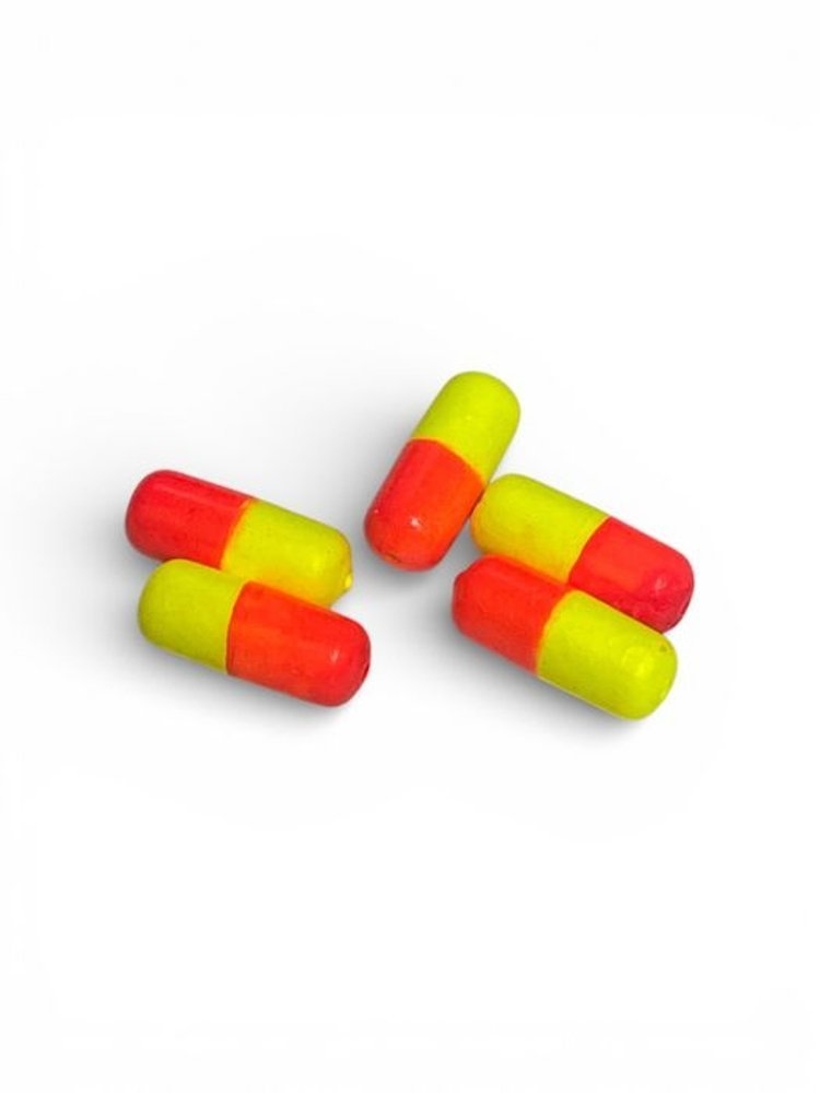 Sea Harvester Surfcasting Bait Floats 17 x 7mm Qty 10 Yellow Orange