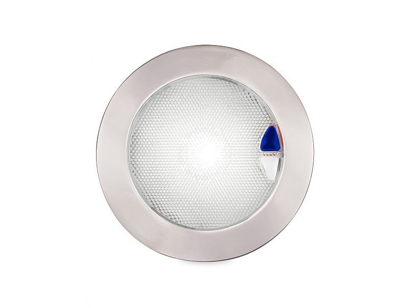 Hella Marine EuroLED 150 Recessed Touch Lamp White/Blue - Stainless Steel