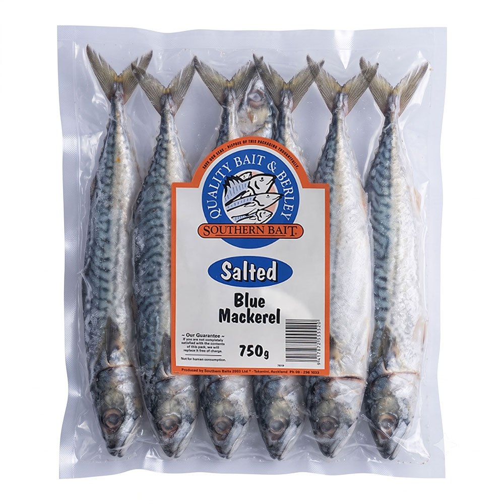 Southern Bait Salted Blue Mackerel Frozen Bait 750g