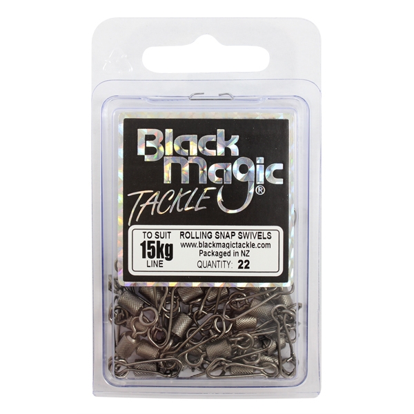 Black Magic Premium Rolling Snap Swivels