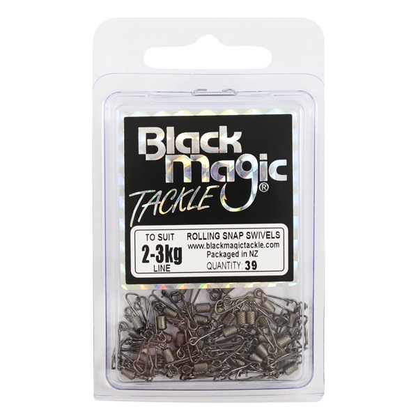 Black Magic Premium Rolling Snap Swivels