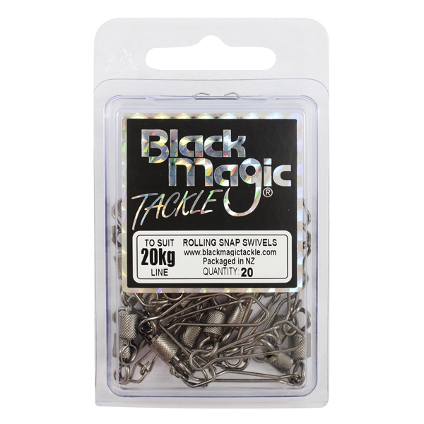 Black Magic Premium Rolling Snap Swivels
