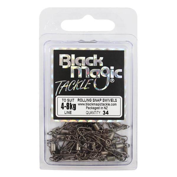 Black Magic Premium Rolling Snap Swivels