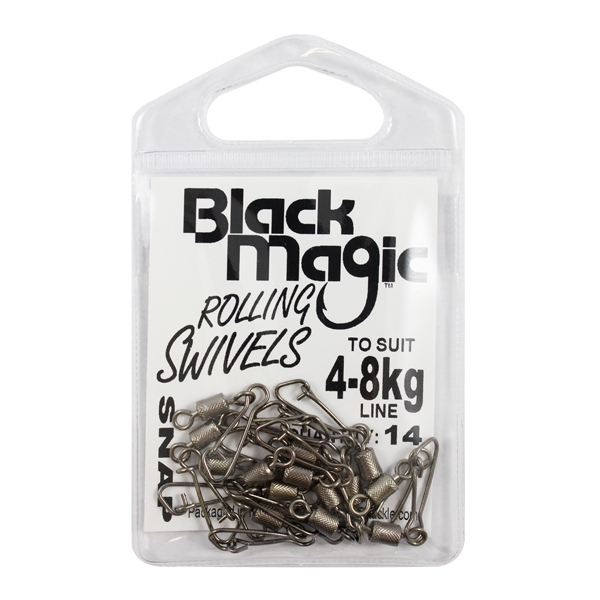 Black Magic Premium Rolling Snap Swivels