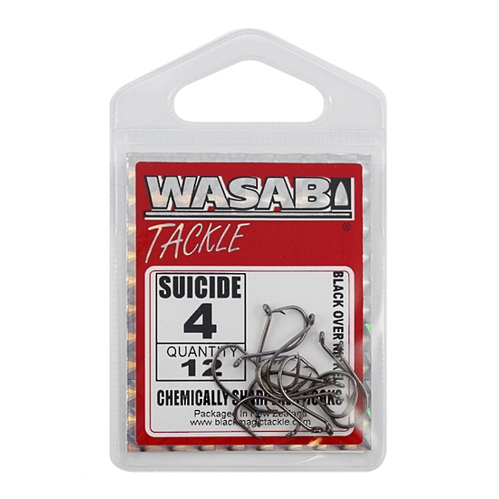 Wasabi Tackle Black Suicide Hook Value Pack