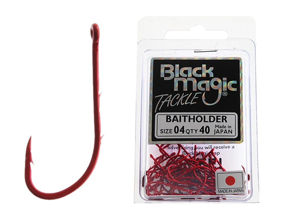 Black Magic Bait Holder Hooks 04 Qty 40 Black Magic Bait Holder Hooks 04 Qty 40