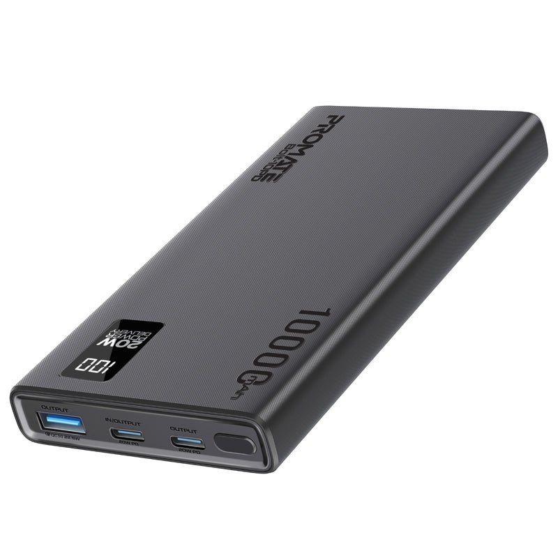 PROMATE Bolt-10PD Super Slim Smart Charging Power Bank 10000mAh