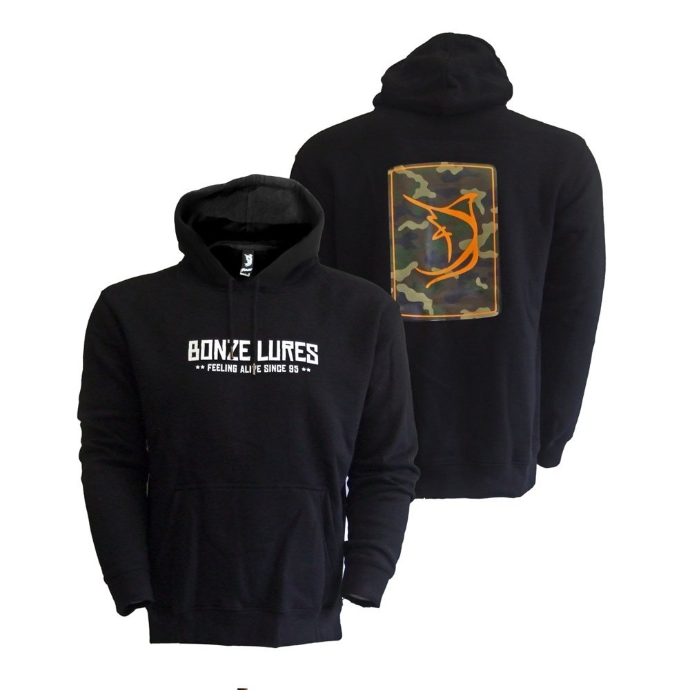 Bonze Camo Patch Pullover Hoodie Black M