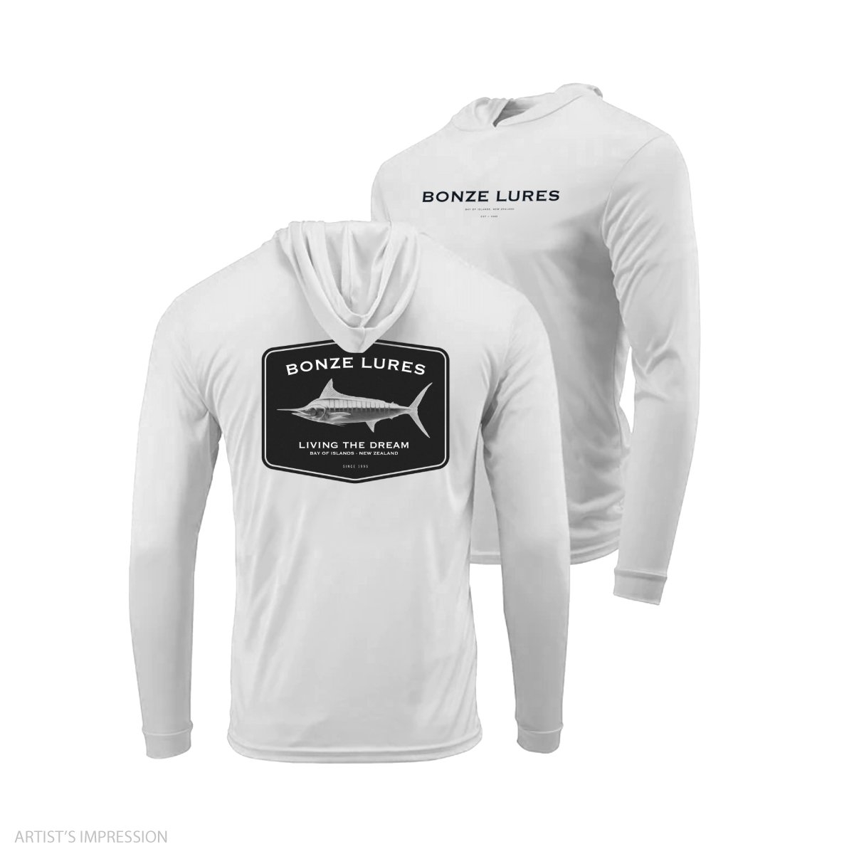 Bonze Living The Dream UPF50+ Mens Hoodie