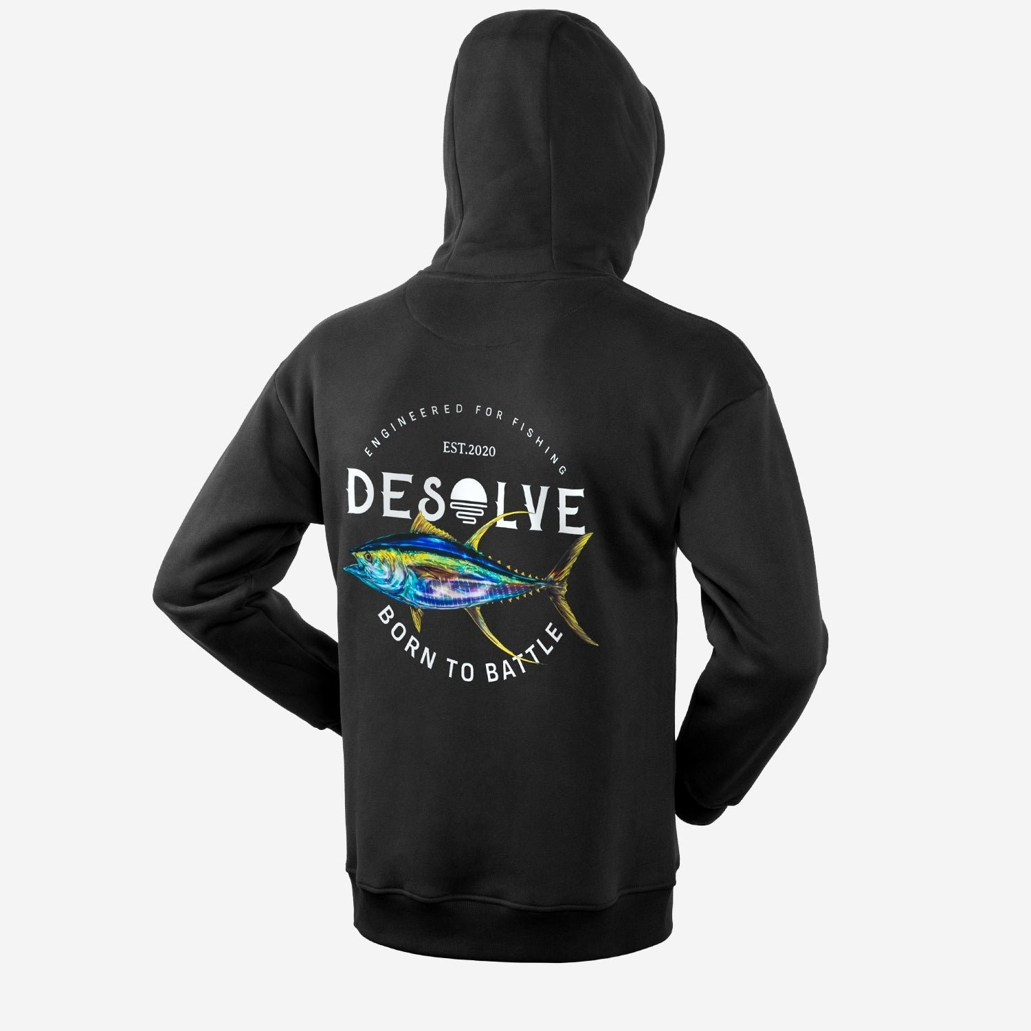 Desolve Born To Battle Mens Hoodie