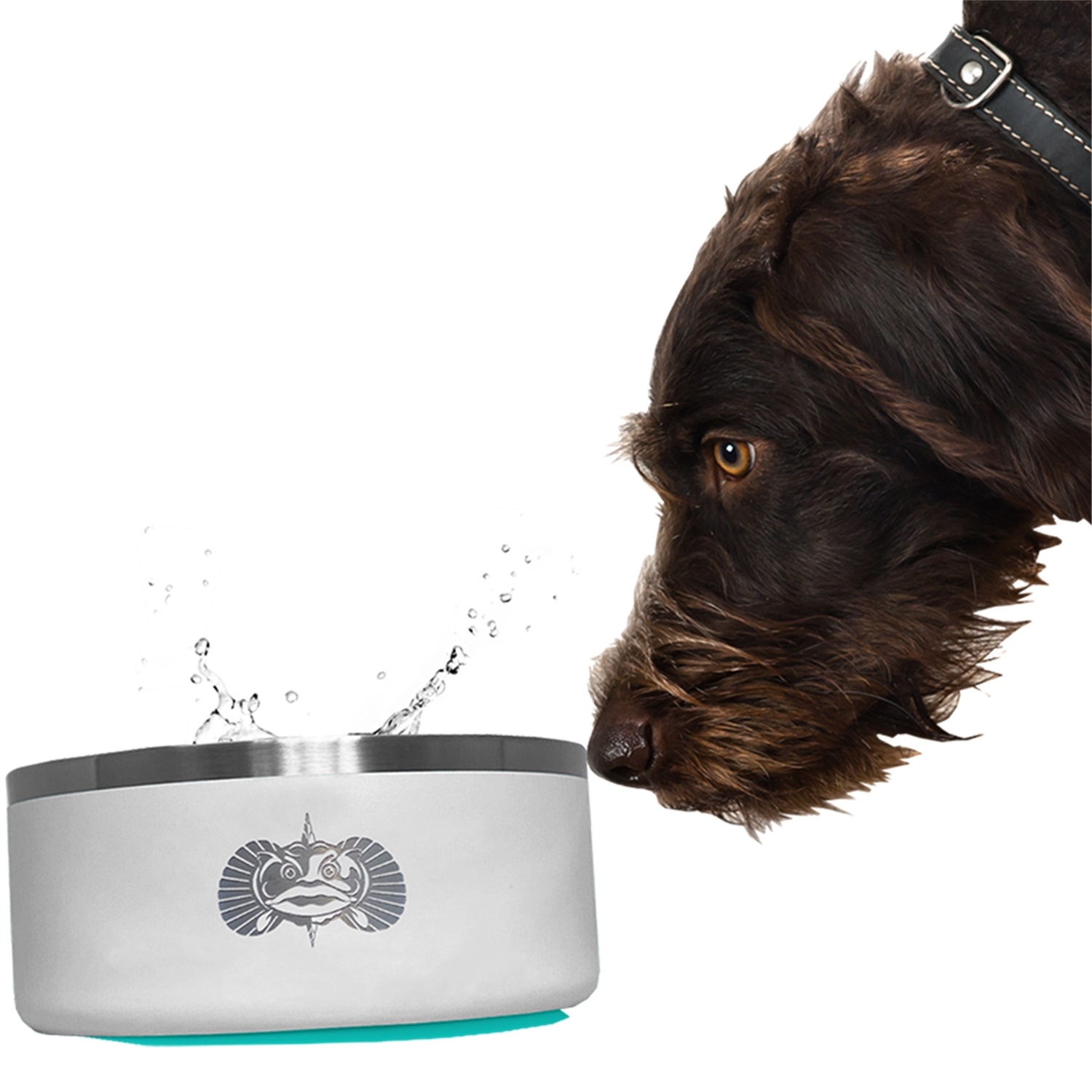 Toadfish Non-Tipping Anti-Slip Dog Bowl 1.5L Teal