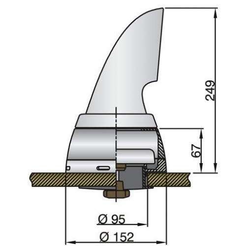 VETUS Stainless Steel Doradebox for Yogi/Tom/Jerry/Donald Cowl Ventilators